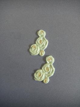 Verzierwachs, Wachsmotiv, Rosenkombination 2er Set