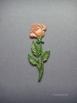 Verzierwachs, Wachsmotiv, "Rose mit Stengel"