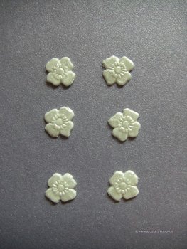 Verzierwachs, Wachsmotiv, "Blüte" 6er Set