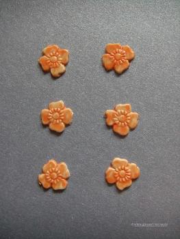 Verzierwachs, Wachsmotiv, "Blüte" 6er Set