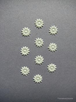 Verzierwachs, Wachsmotiv, Blüte Margarite klein 10er Set versch. Farben