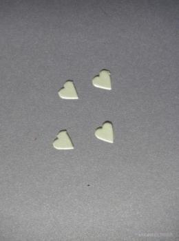 Verzierwachs "Herz klein" 4er Set