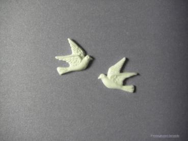 Wachsornament "Taubenpaar fliegend"