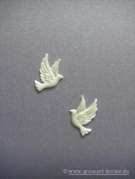 Wachsornament "Taubenpaar groß fliegend"
