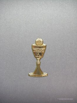 Wachsornament "Kelch mit Hostie" hochglanz