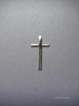 Wachsornament "Kreuz"silber  hochglanz