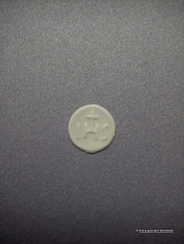 Verzierwachs Ornament "Hostie" groß
