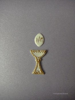Verzierwachs, Kommunion "Kelch mit Hostie"