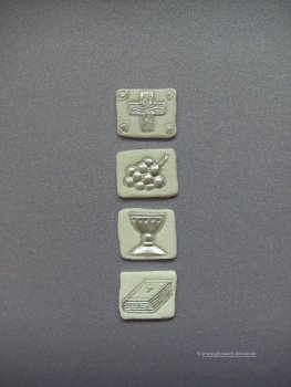 Verzierwachs "Kreuz-Traube-Kelch-Buch" gold