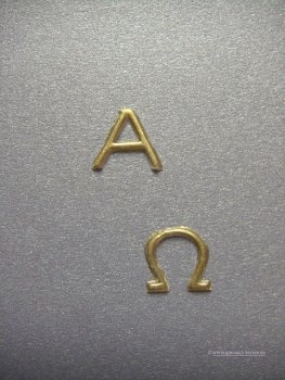 Verzierwachs "Alpha und Omega"