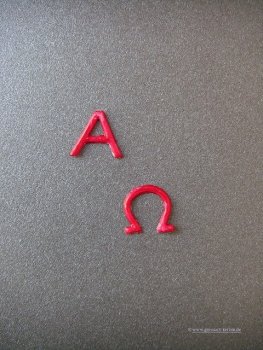 Verzierwachs "Alpha und Omega"