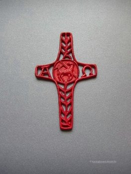 Verzierwachs "Osterkreuz mit Lamm"