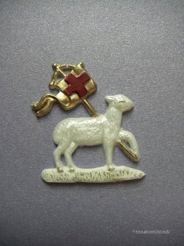 Verzierwachs "Osterlamm mit Fahne" klein