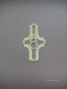 Verzierwachs "Kreuz mit Alpha und Omega"