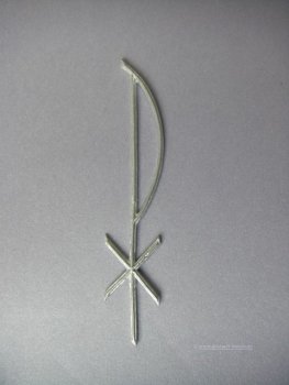 Verzierwachs - Wachsdekor  "Pax" silber groß