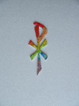 Verzierwachs - Wachsdekor  "Paxzeichen-Regenbogen"