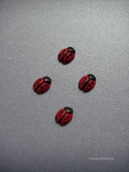 Verzierwachs, Wachsmotiv, "Marienkäfer"  4er Set
