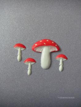 Verzierwachs, Wachsdekor, "Fliegenpilz" Set