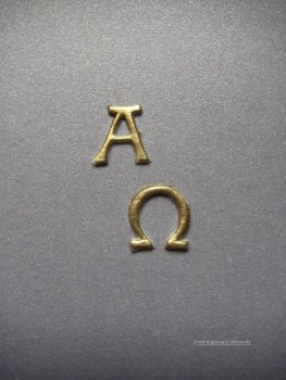 Verzierwachs "Alpha und Omega"groß