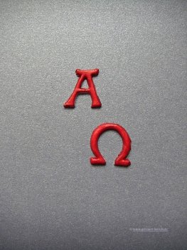 Verzierwachs "Alpha und Omega"groß