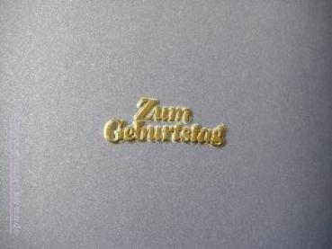 Druck Schriftzug Zum Geburtstag versch. Farben