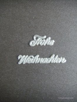 Schrift  "Frohe Weihnachten"