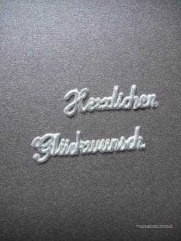 Schrift "Herzlichen Glückwunsch"