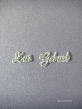Wachsschriftzug "Zur Geburt"