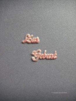 Wachsschriftzug "Zur Geburt"