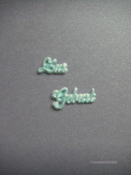 Wachsschriftzug "Zur Geburt"