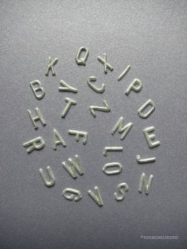 Verzierwachs - Wachsbuchstaben  10 mm