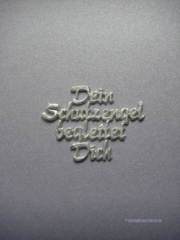 Verzierwachs, Schrift "Dein Schutzengel begleitet Dich"