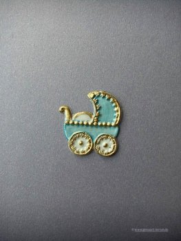 Verzierwachs - Wachsmotiv  "Kinderwagen"