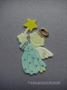 Verzierwachs, Wachsmotiv  "Engel mit Stern"
