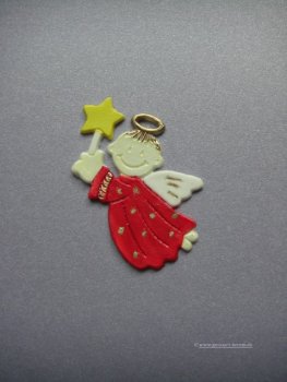 Verzierwachs, Wachsmotiv  "Engel mit Stern"