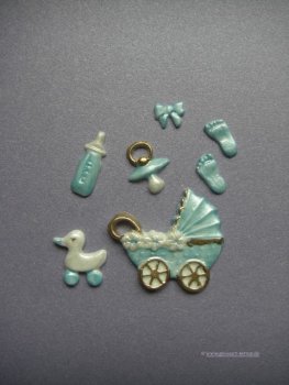 Wachsdekor Set, zur Geburt, zur Taufe "Junge"