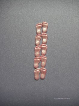 Verzierwachs, Wachsdekor "Füße klein" 10er Set