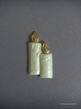 Verzierwachs / Wachsmotiv "Doppelkerze"