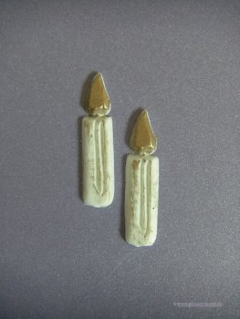 Verzierwachs / Wachsmotiv "Kerze mit Flamme" 2er Set