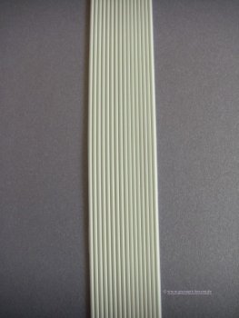 Verzierwachsstreifen rund  2 mm weiß