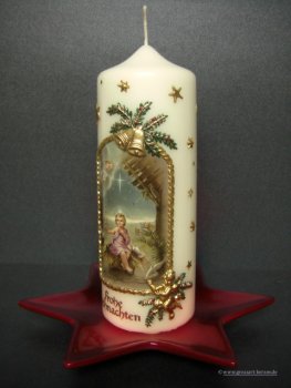 Weihnachtskerze "Jesuskind in der Krippe"