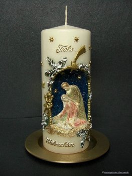 Weihnachtskerze "Stille Nacht Heilige Nacht"
