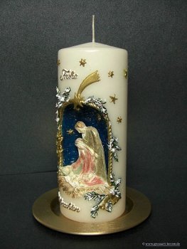 Weihnachtskerze "Stille Nacht Heilige Nacht"