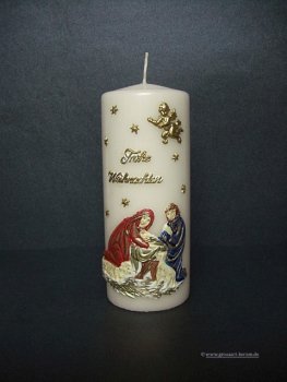 Weihnachtskerze "Heilige Familie"