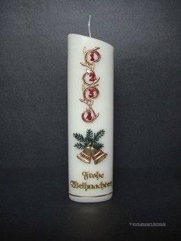 Adventskerze,Weihnachtskerze "Glocken"
