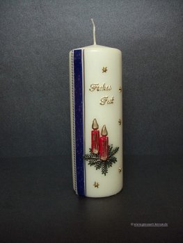 Weihnachtskerze "Frohes Fest"