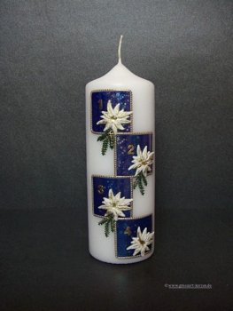 Adventskerze,Weihnachtskerze "Weihnachtsstern"