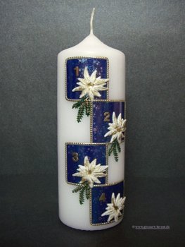 Adventskerze,Weihnachtskerze "Weihnachtsstern"