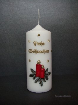 Weihnachtskerze "Frohe Weihnachten"