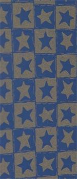 Wachsplatte  Sterne blau-gold bemalt